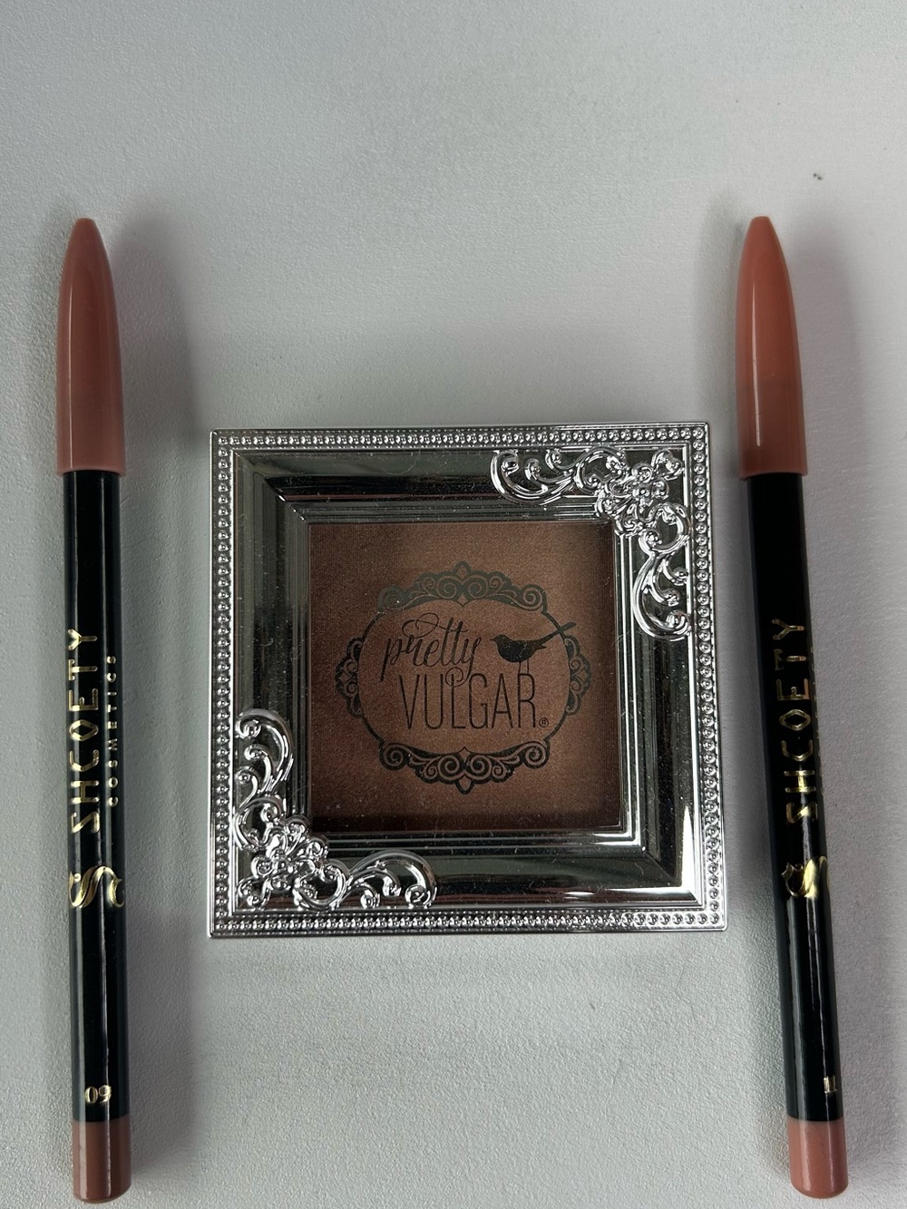 Pretty Vulgar Shimerring Swan and   2 Shcoety Cosmetics lip liners bundle